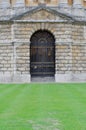 Radcliffe Camera facade & gate close-up, Oxford, United Kingdom Royalty Free Stock Photo