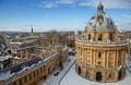 Radcliffe Camera with Lincoln and Exeter College Royalty Free Stock Photo