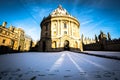 Radcliffe Camera Oxford in the snow Royalty Free Stock Photo