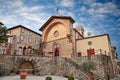 Radda in Chianti, Siena, Tuscany, Italy: the ancient church and fountain Royalty Free Stock Photo