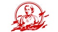 Raden Adjeng Kartini the heroes of women and human right in Indonesia. Can use for logo, mascot, or emblem background. - Vector