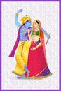 Lord Krishna Dancing with Radha