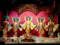 Radha Krishna Hindu deities devta and devi idol in iskcon temple, India Royalty Free Stock Photo