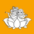 Radha, Krishna. Hindu God