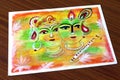 Radha krishna holi abstract painting Royalty Free Stock Photo