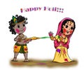 Radha Krishna Holi Greetings - The most colorful festival of India