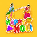 Radha Krishna playing Holi