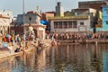 Radha-Kund holy pond in Radha Kund town at Mathura district. India