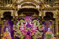 Shrine at ISKCON temple in New Delhi, India Royalty Free Stock Photo