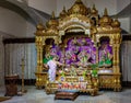 Shrine at ISKCON temple in New Delhi, India Royalty Free Stock Photo