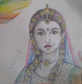 Radha rani scketch by me ... She was a great character of Indian mythology.