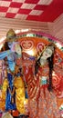 Radhe krishna during Navratri festival, Durg Chhattisgarh. Royalty Free Stock Photo