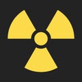 Radiaction symbol. Caution radioactive danger sign