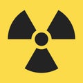 Radiaction symbol. Caution radioactive danger sign