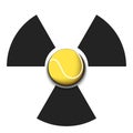 Radiaction symbol with tennis ball