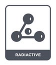 radiactive icon in trendy design style. radiactive icon isolated on white background. radiactive vector icon simple and modern