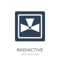 radiactive icon in trendy design style. radiactive icon isolated on white background. radiactive vector icon simple and modern