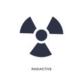 radiactive icon on white background. Simple element illustration from chemistry concept Royalty Free Stock Photo
