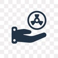 Radiactive vector icon isolated on transparent background, Radiactive transparency concept can be used web and mobile