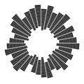 Radial burst lines. Design segmented element. Abstract geometric shape Royalty Free Stock Photo