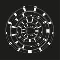 Radial circle element. Abstract digital segments. Futuristic rotation design. Vector modern graphic. Royalty Free Stock Photo
