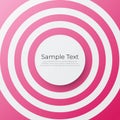 Radial circles pink and white background with copy space. modern style design for poster, brochure, banner, website.