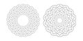 Radial Circular Geometric Mandala Patterns Set
