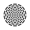 Radial Circular Pattern. Geometric Circle Design Element