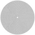 Radial dashed line circles. Circular, concentric element with gap lines. Periodic, infrequent line circles. Orbitting piece, bit Royalty Free Stock Photo