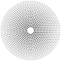 Radial dashed line circles. Circular, concentric element with gap lines. Periodic, infrequent line circles. Orbitting piece, bit
