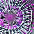 A radial design with interlocking triangles in shades of pink and purple4, Generative AI Royalty Free Stock Photo