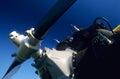 Radial engine of Biplane Boeing Stearman Royalty Free Stock Photo