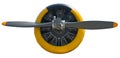 Radial Engine & Prop isolated Royalty Free Stock Photo