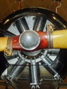 Radial engine of a vintage airplane Royalty Free Stock Photo