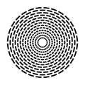 Radial Geometric Circle Concentric Dash Lines Pattern