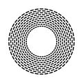 Radial Geometric Circle Concentric Dash Lines Pattern