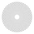 Radial Geometric Circle Pattern. Mandala