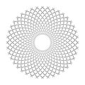 Radial Geometric Circular Mandala Pattern