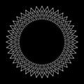 Radial Geometric Circular Pattern for Decorative Frame