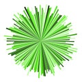 Radial green concentric strips on white background Sun ray or star burst element Zoom effect Square fight stamp Superhero frame