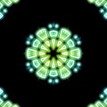 Radial green and teal