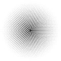 Radial halftone gradient overlay with square spot shape