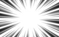 Radial line background for comic books. Manga speed frames, superhero action, explosion background. Vector illustration Royalty Free Stock Photo