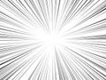 Radial lines comics books. Flash ray blast glow boom speed burst action effect bang explosion power motion background Royalty Free Stock Photo