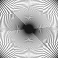 Radial lines element. Abstract geometric illustration. Radiating Royalty Free Stock Photo