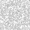 Radial lines element. Abstract radiating irregular lines