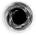 Radial lines with rotating distortion. Abstract spiral, vortex s