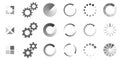 Radial load bar for mobile apps or web upload, isolated on white Royalty Free Stock Photo