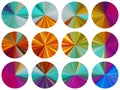 Radial metallic gradient ui button elements Royalty Free Stock Photo
