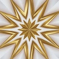 A radial pattern featuring a symmetrical star design with sharp, angular Royalty Free Stock Photo